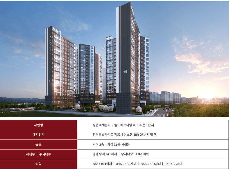 정읍 월드메르디앙2차 사업개요